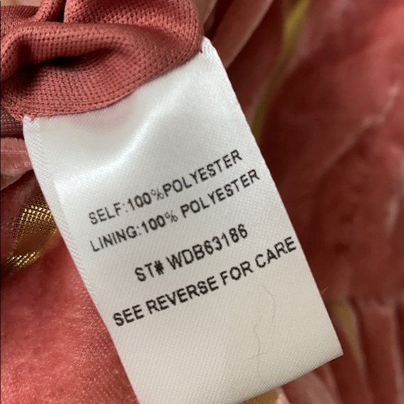 Lost+Wander pink and gold striped velvet dress M. - Picture 10 of 12